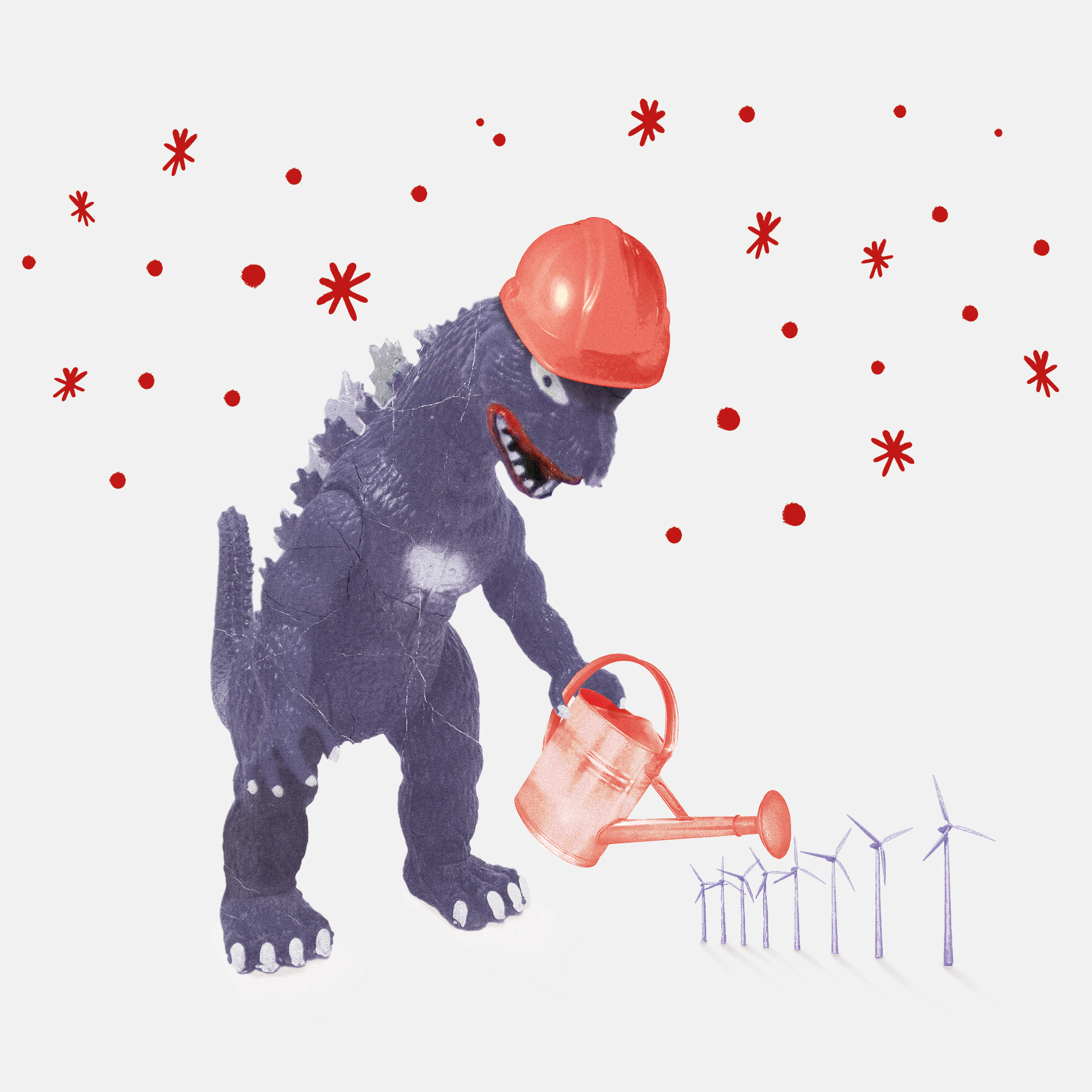 F1M - CONGRESO TERUEL - Ilustracion Godzilla